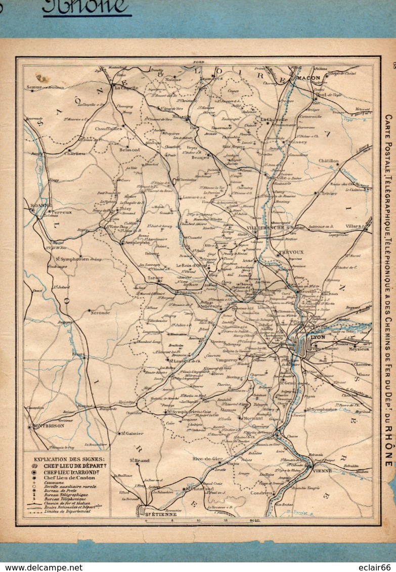 2 Plans De Réseaux Télégraphique Téléphonique Des Chemins De Fer Dépt 69 Rhône 66 Pyrénées-Orientales Année1936 - Europe