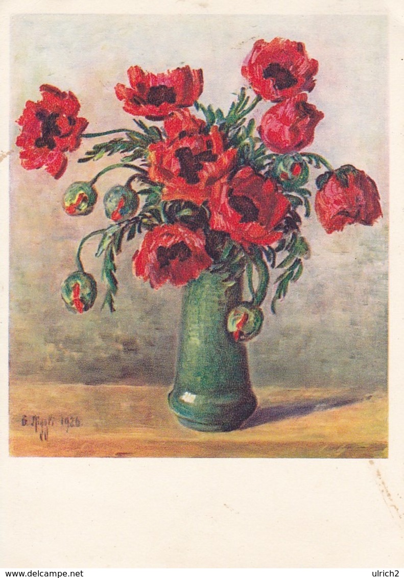 AK Mohn Pavot - Künstlerkarte Niggli Gret - Pro Infirmis - 1938 (44106) - Blumen