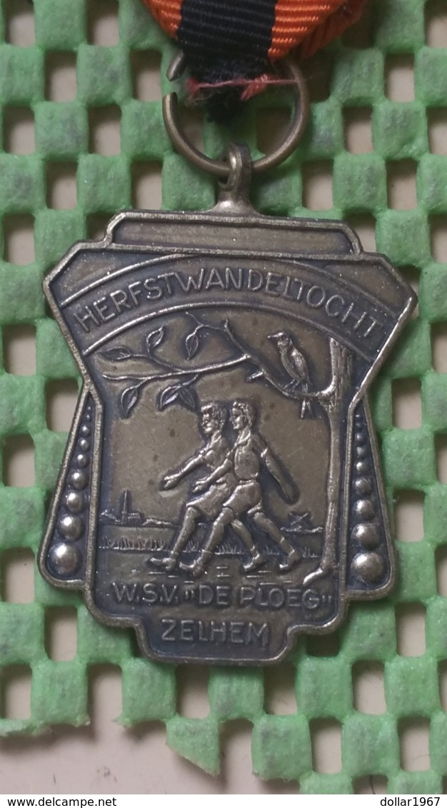 Medaille :Netherlands  - W.S.V De Ploeg Zelhem - Herfstwandeltocht   / Vintage Medal - Walking Association - Andere & Zonder Classificatie