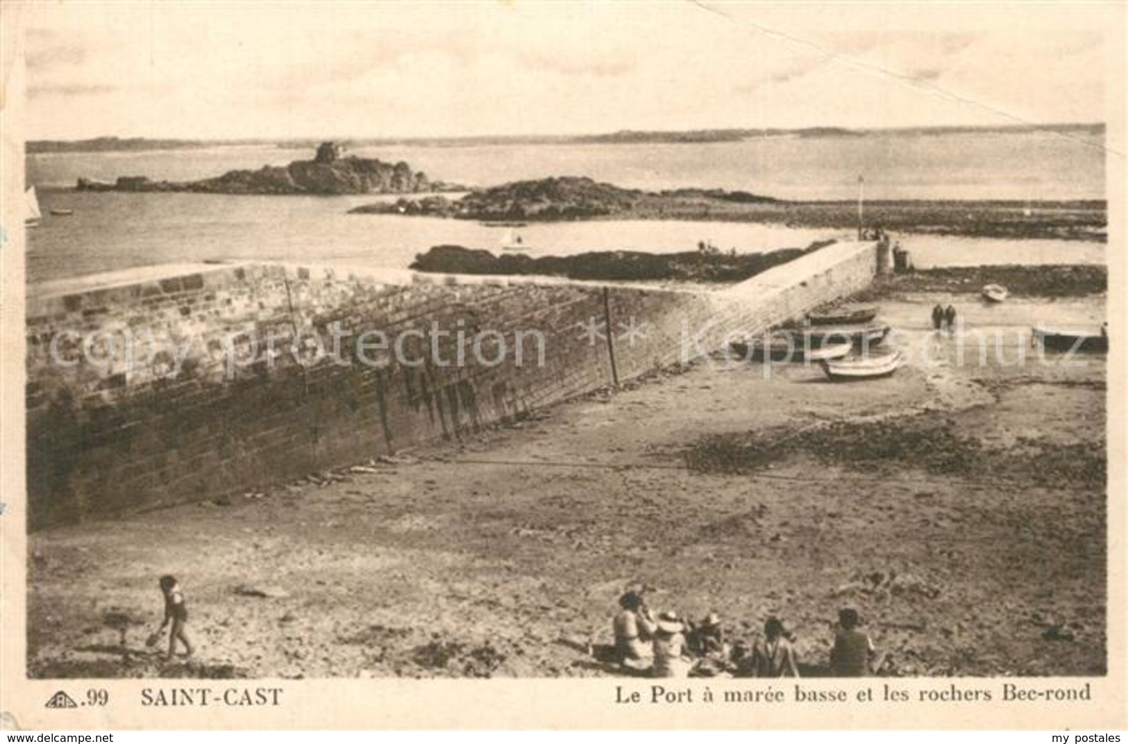 13586234 Saint-Cast-le-Guildo Le Port A Maree Basse Et Les Rochers Bee-rond Sain - Saint-Cast-le-Guildo