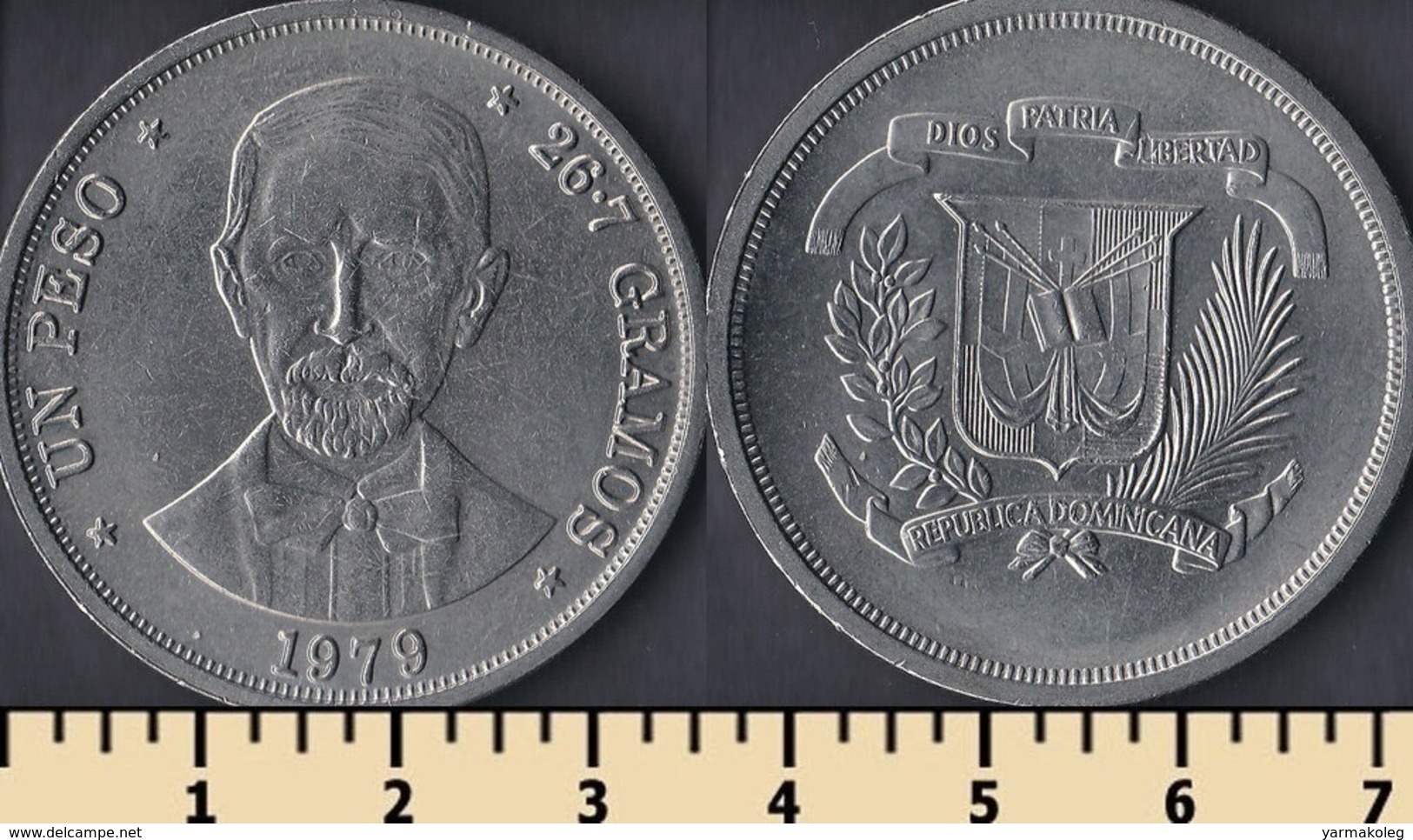 Dominicana 1 Peso 1979 - Dominicaine