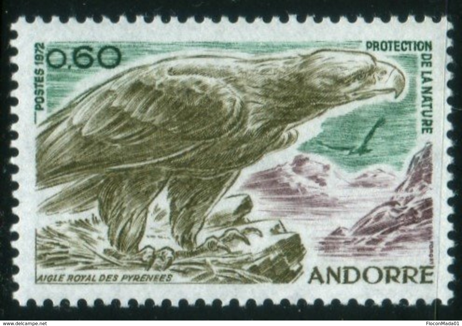 1972 Protection De La Nature Aigle Royal  Faune Oiseau Rapace      MNH Neuf Sans Charnières  Voir Explications - Nuevos