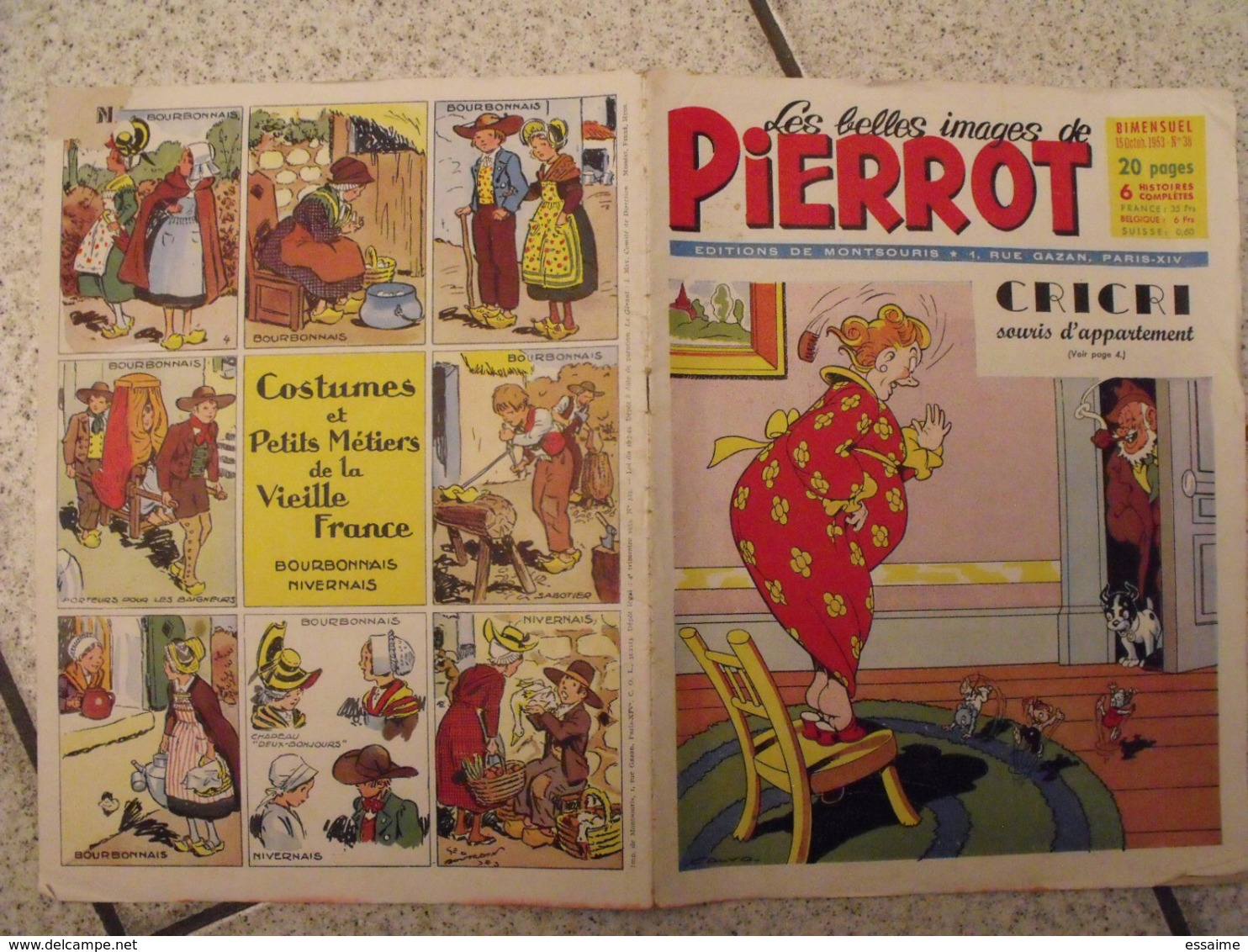 Pierrot. 28 n° de 1953-55. Calvo cricri coquin Pellos Petipon jac remise marin flèche d'or trubert. BD à redécouvrir