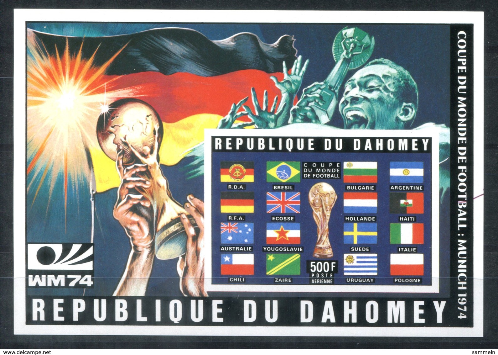 5123 - DAHOMEY - Block 23 B ** (Rechts Mittig Kugelschreiber ?) - FUSSBALL / FOOTBALL / SOCCER - Benin – Dahomey (1960-...)