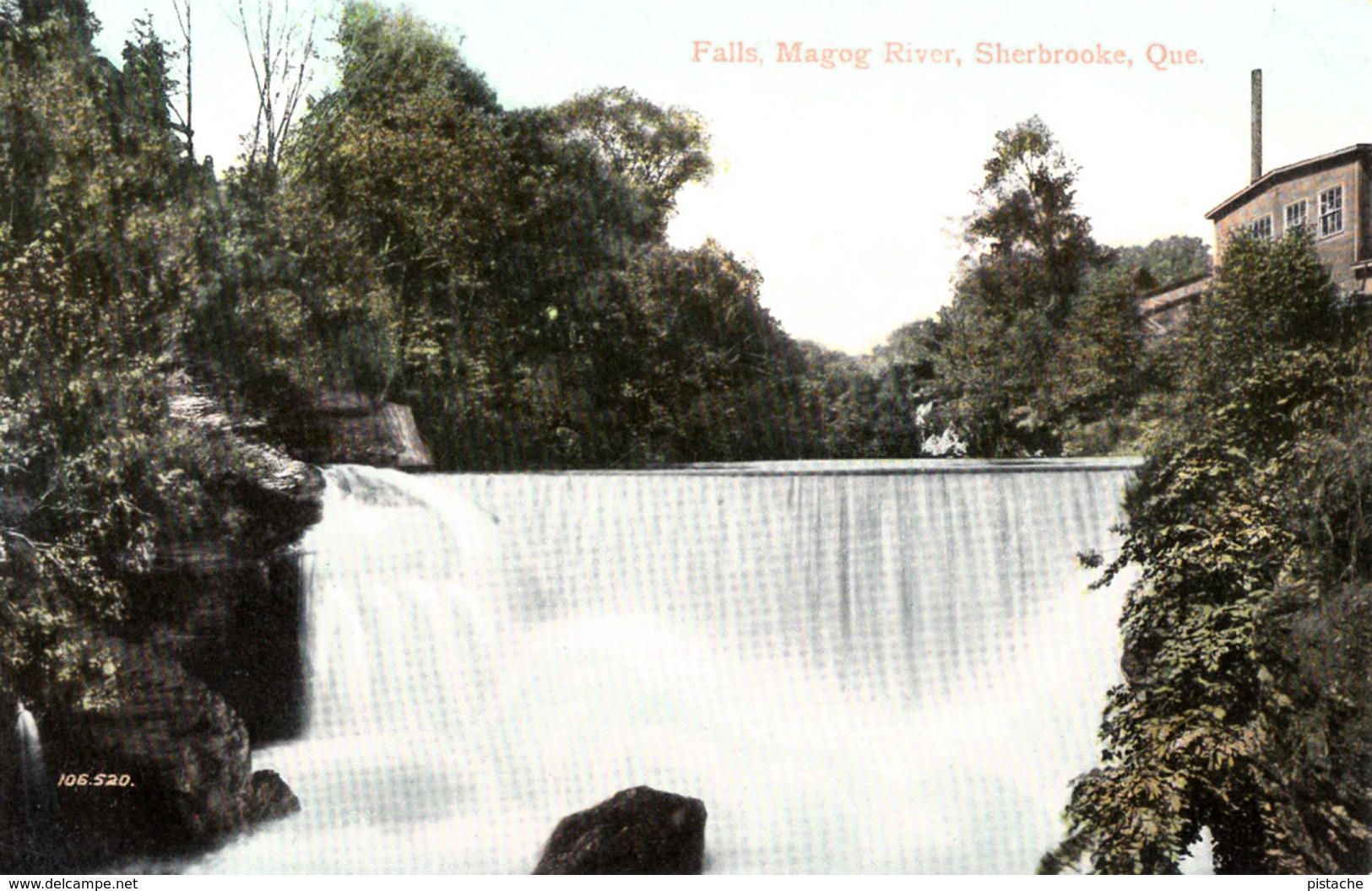 Sherbrooke Québec - Rivière Magog River - Falls Barrage Dam Chutes - By Valentine & Sons # 106.520 - Unused - 2 Scans - Sherbrooke