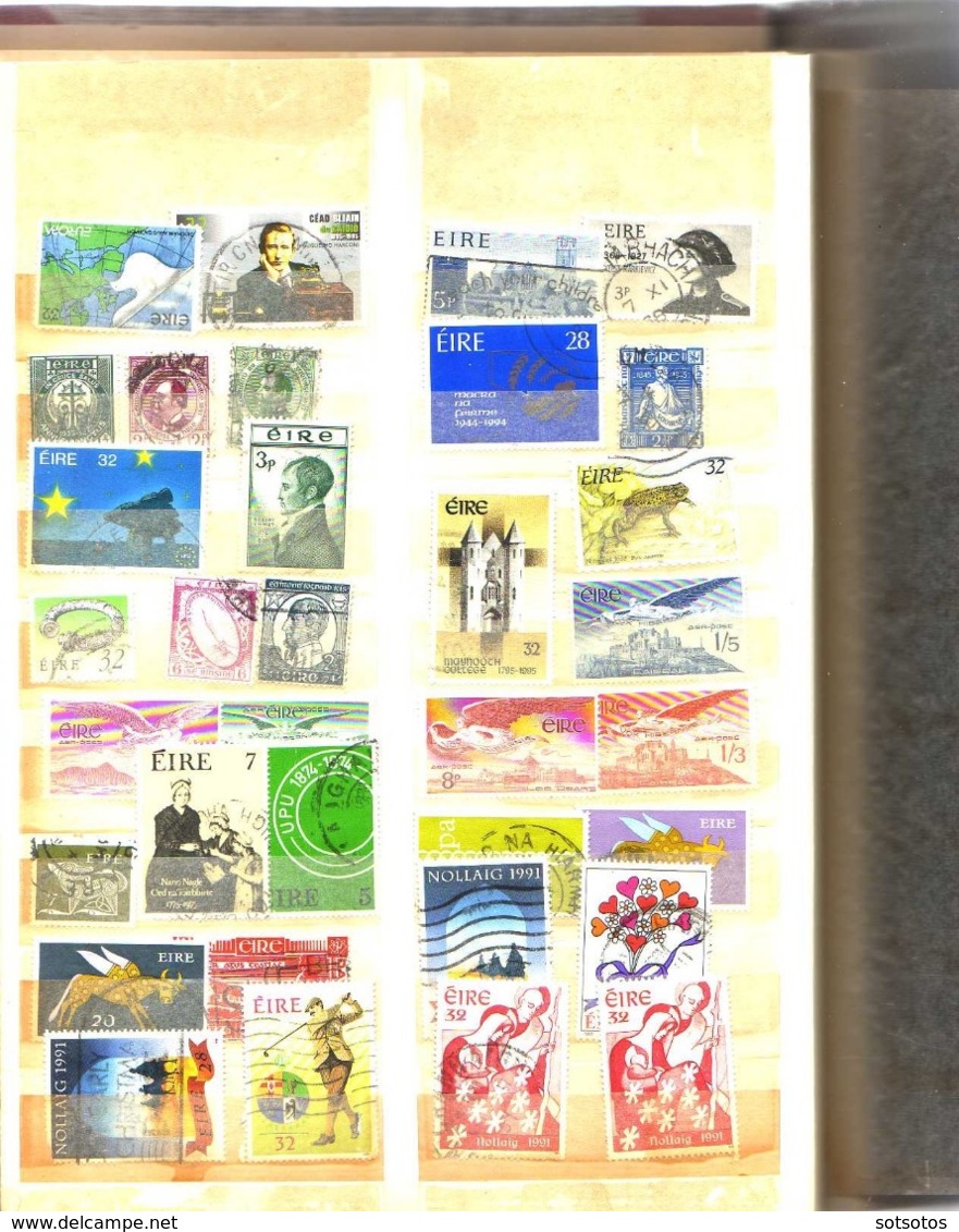 EIRE: Collection of 430 (+3 booklets) stamps, mainly ysed (some mint and some in se tenant or blocks)