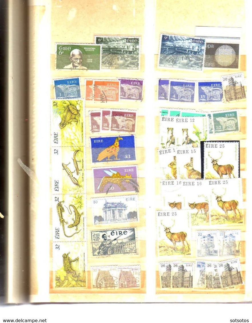 EIRE: Collection of 430 (+3 booklets) stamps, mainly ysed (some mint and some in se tenant or blocks)