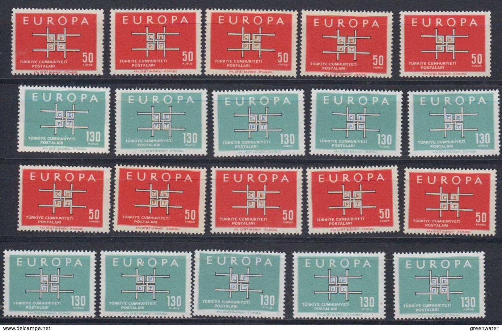 Europa Cept 1963 Turkey 2v (10x) ** Mnh (44952) ROCK BOTTOM PRICE - 1963