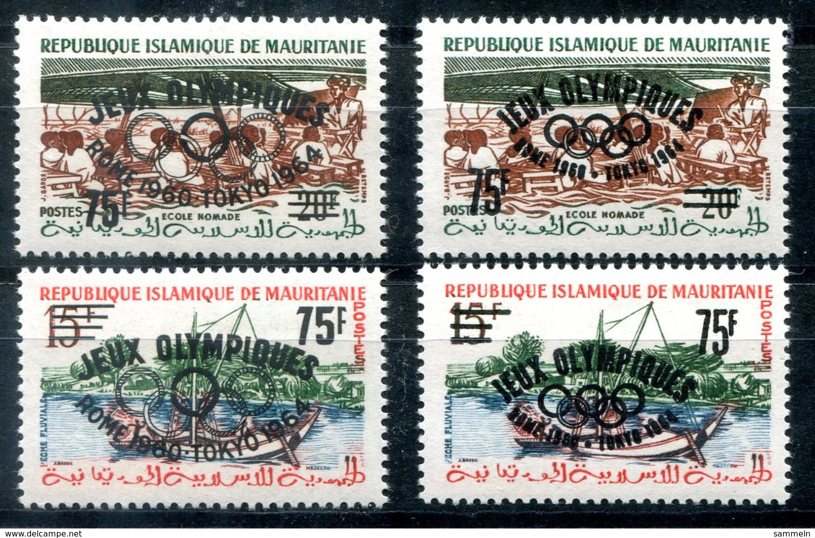 5140 - MAURETANIEN - Mi. I-II Beide Typen ** - OLYMPIA / OLYMPICS - Mauretanien (1960-...)