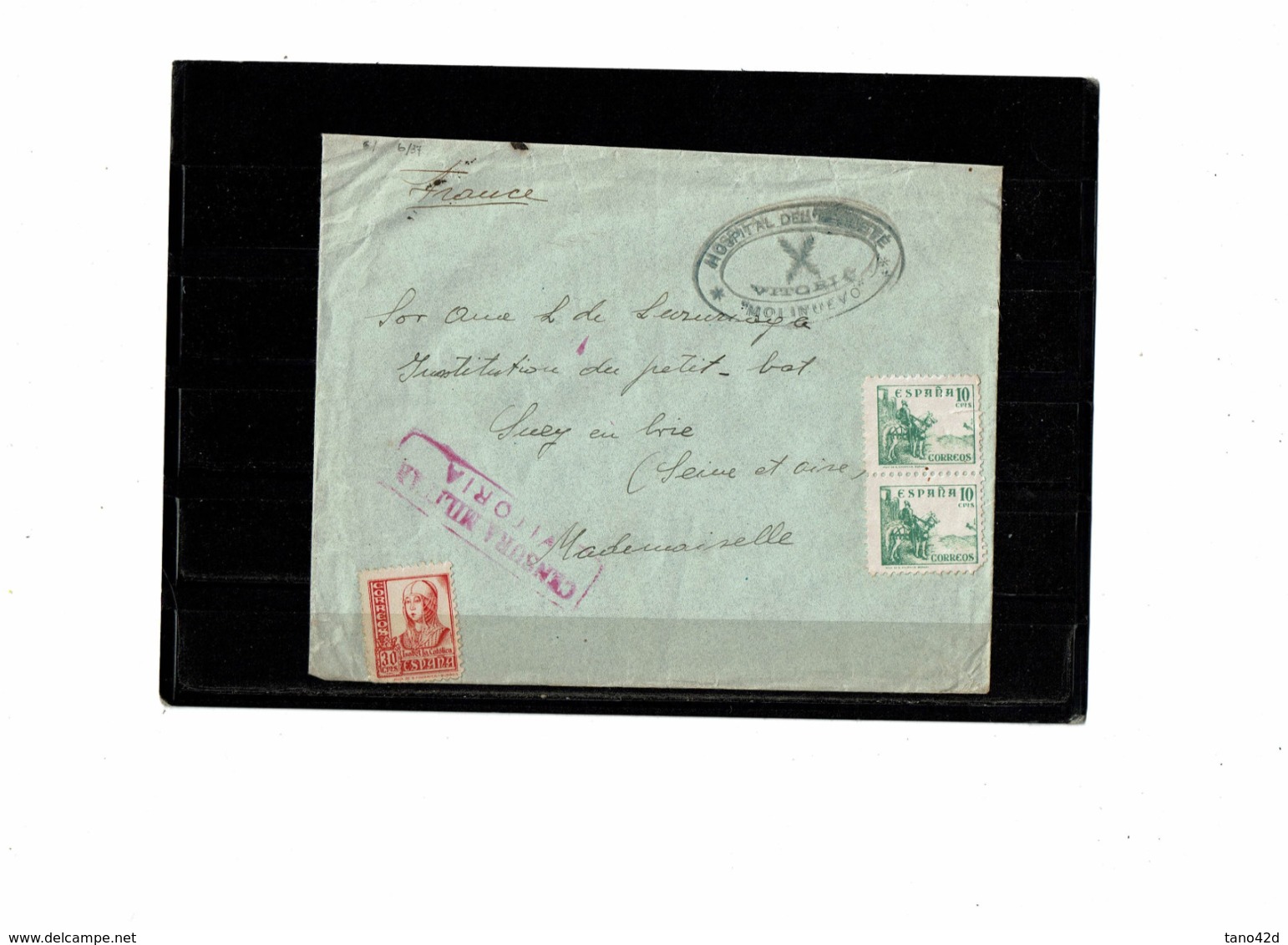 LCTN57/5 -  ESPAGNE LETTRE JUIN 1937 CENSURE - Cartas & Documentos