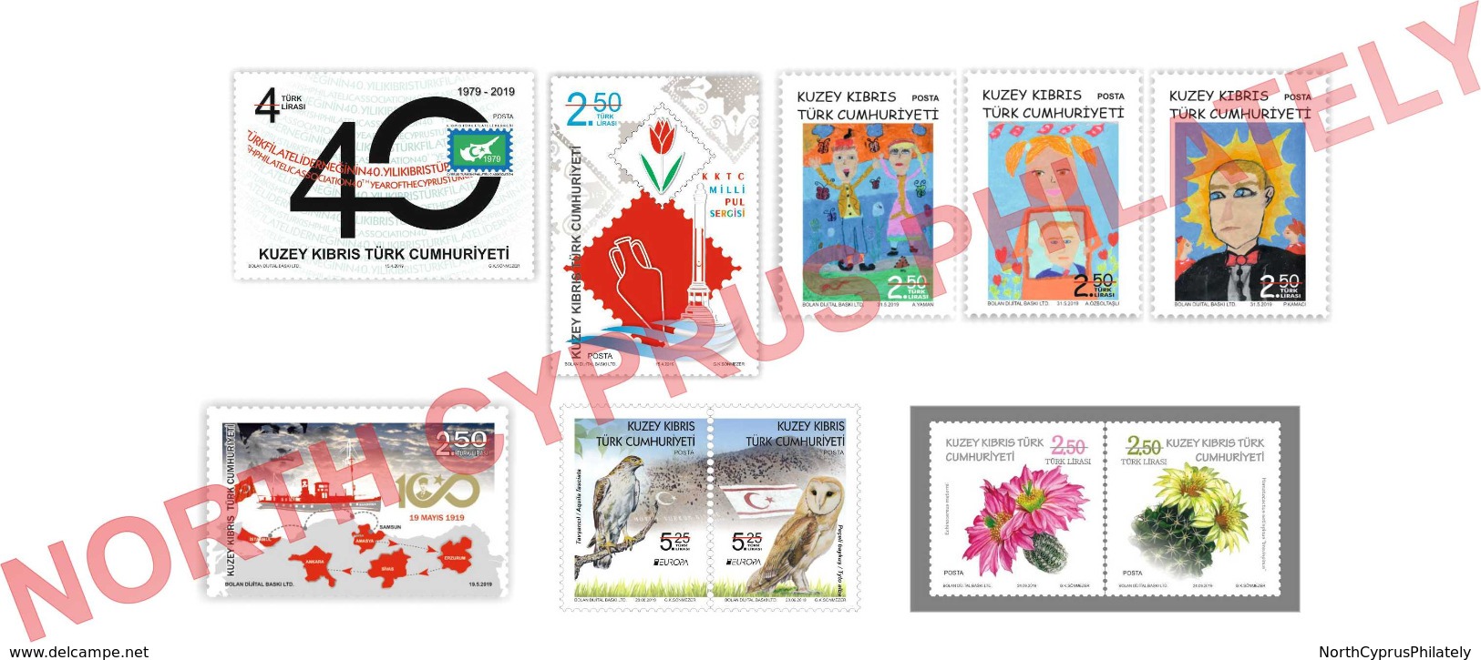 2019 TURKISH CYPRUS ZYPERN CHYPRE CIPRO " COMPLETE YEAR SET " MNH - Nuevos