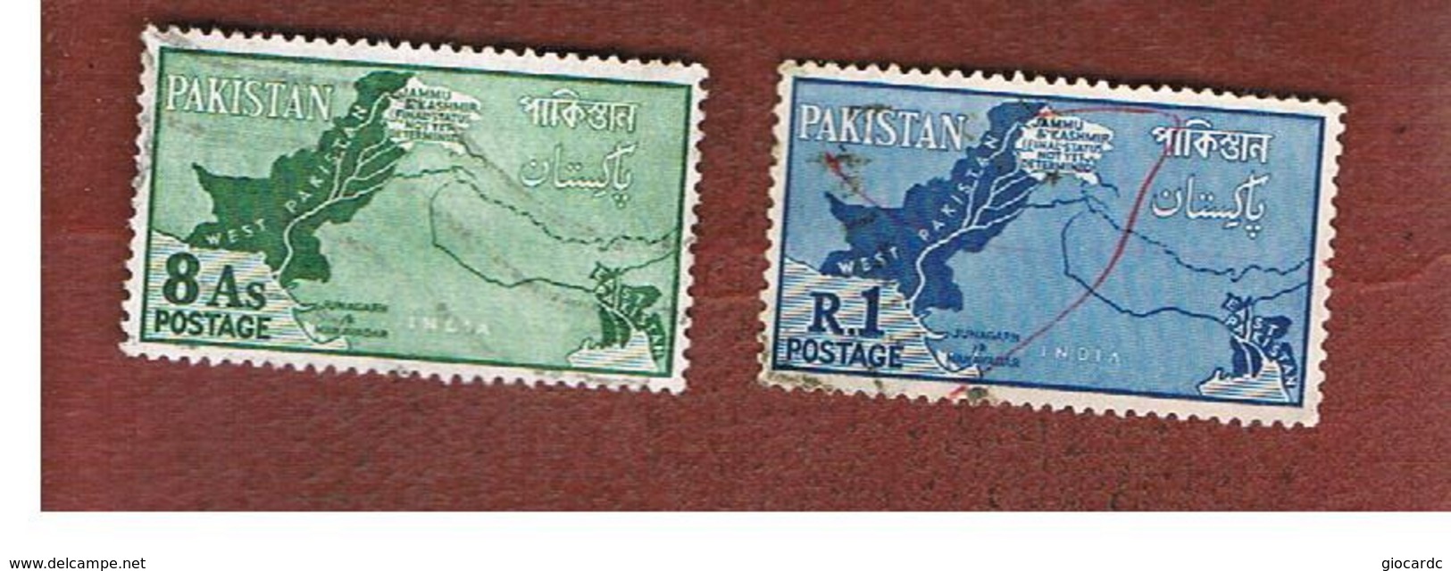 PAKISTAN  -  SG 110.111  -  1960  MAP   -  USED ° - Pakistan