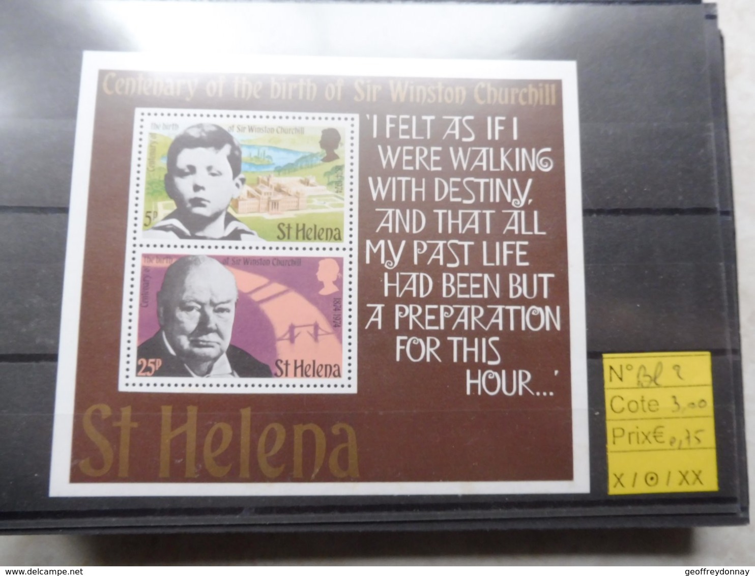 St Helena Churchill Bloc 2 ** - Sir Winston Churchill