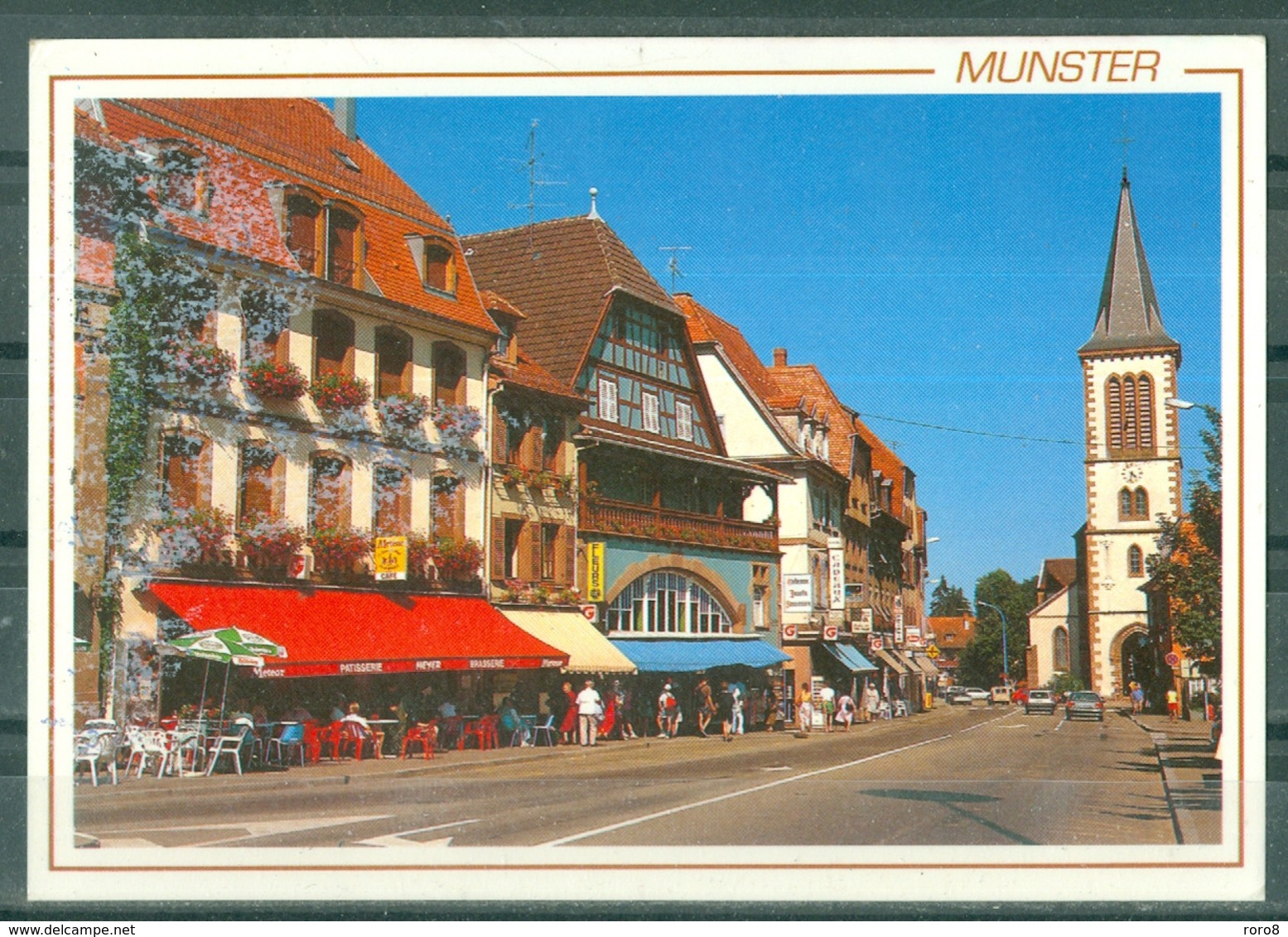 68 - MUNSTER - RUE DE LA REPUBLIQUE  - COMERCES - CAFES ET TERRASSE - Munster