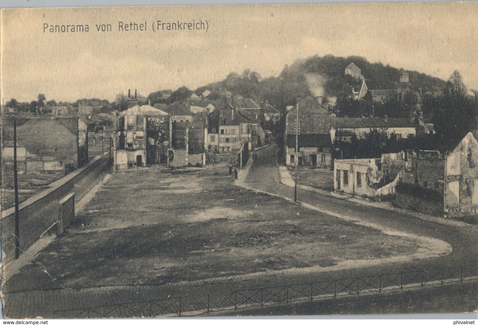 WWI , PRIMERA GUERRA MUNDIAL , TARJETA POSTAL NO CIRCULADA, PANORAMA VON RETHEL - Guerra 1914-18