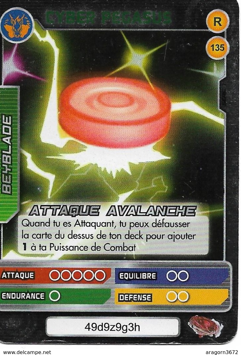 BEYBLADE Battle Card Collection CYBER PEGASUS N°135 - Other & Unclassified