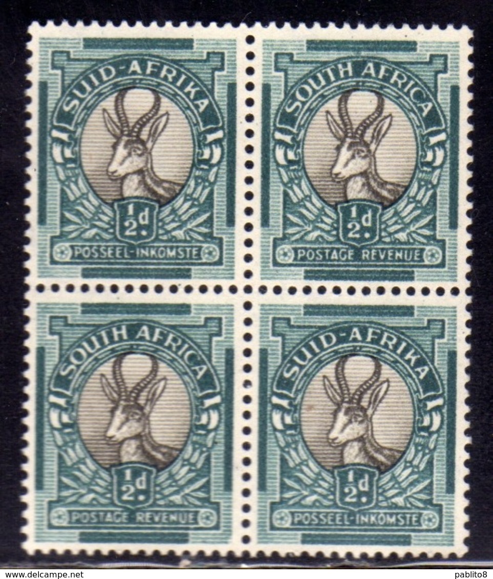 SUD SOUTH AFRICA RSA AFRIQUE 1926 SPRINGBOK BLOCK BILINGUAL BLOCCO BILINGUE MNH - Nuovi