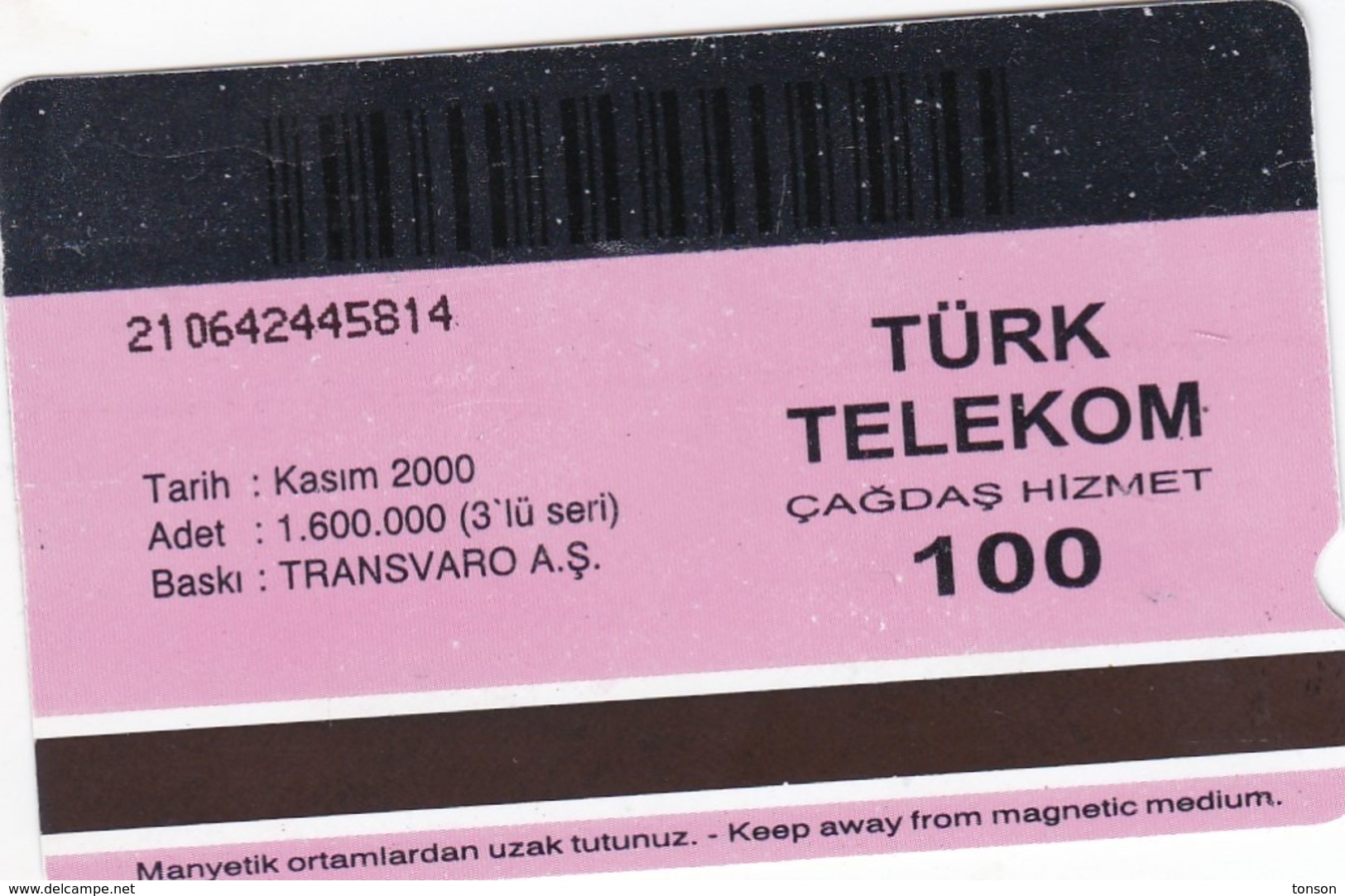 Turkey, N-133, Telephone Sets From Past Till Present 2, Binsekizyüzseksenbir - 1881, 2 Scans.   Transvaro A.S. - Turquie