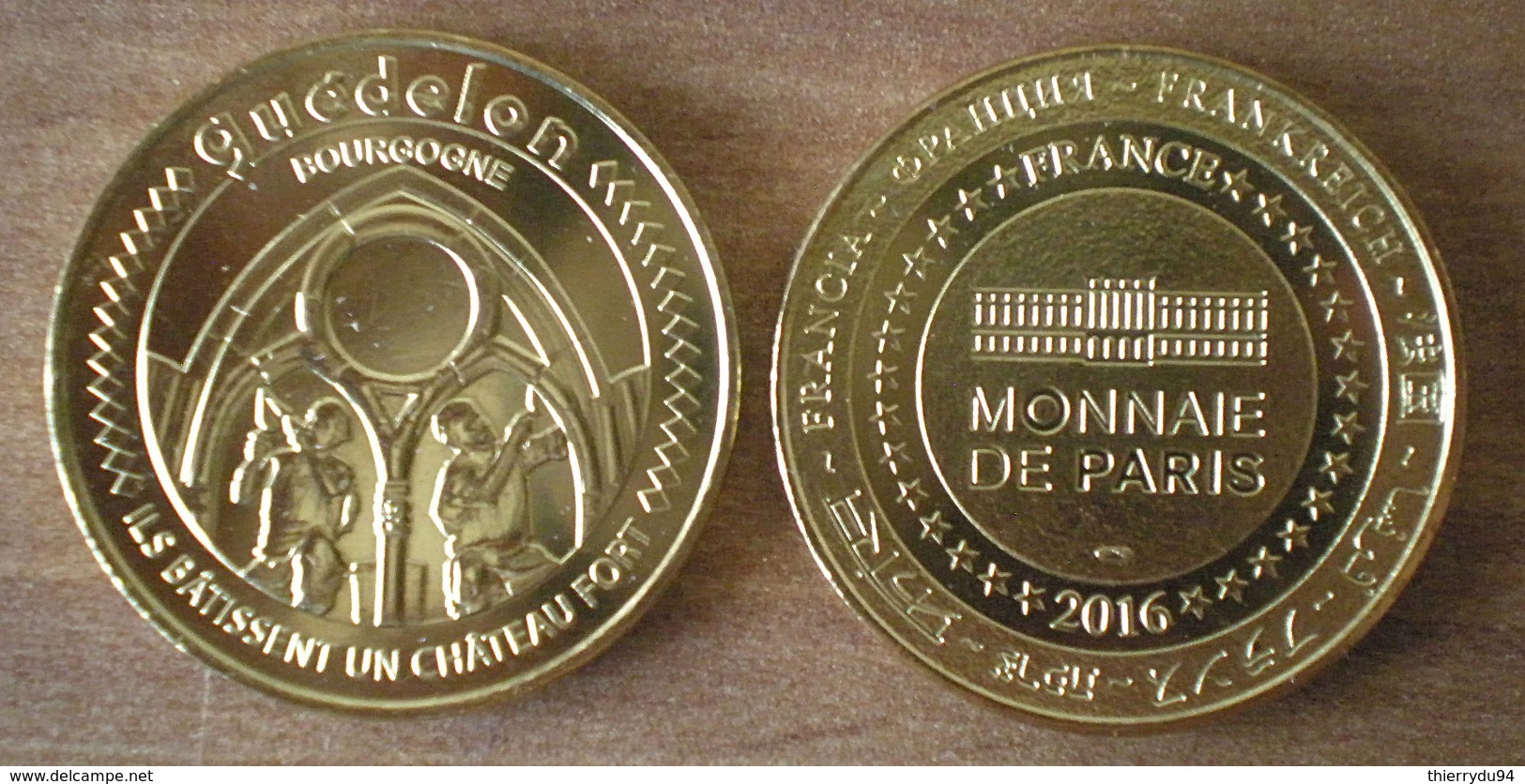 Guedelon Chateau Fort Construction Moyen Age 2016 Medaille Que Prix + Port Monnaie De Paris Bitcoin Paypal OK - 2016