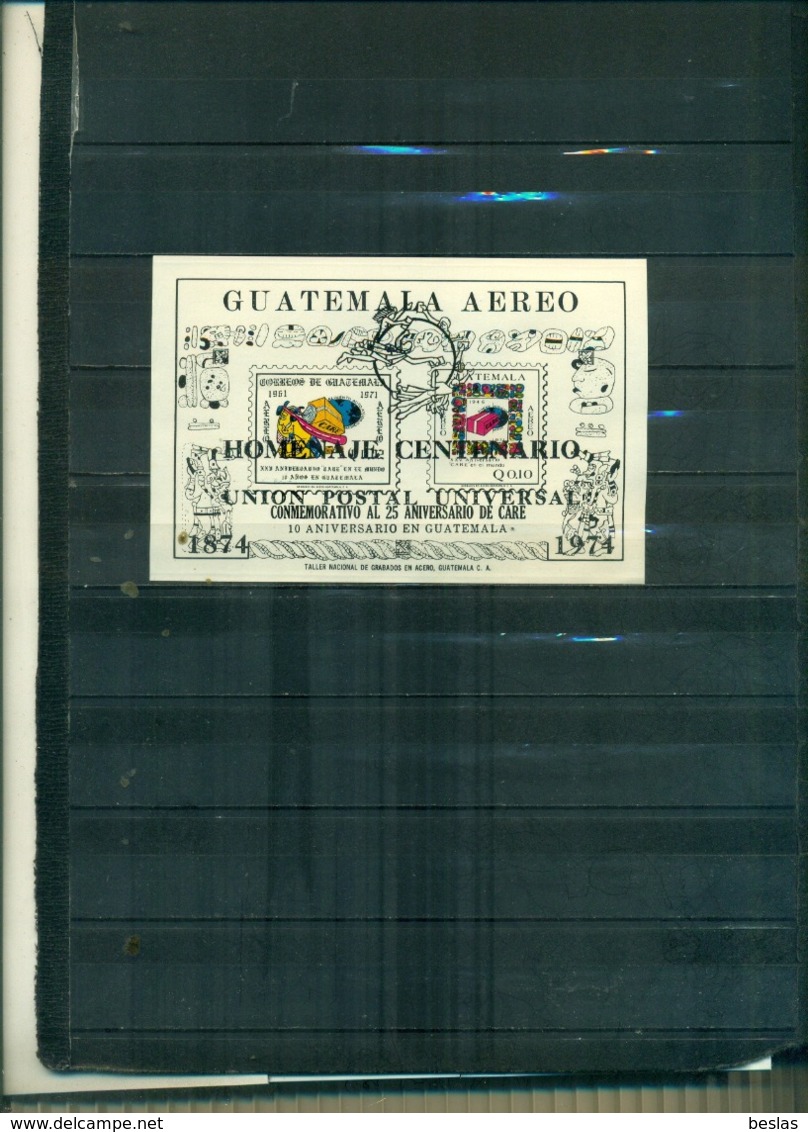 GUATEMALA 100 U.P.U. 1 BF SURCHARGE EN NOIR NEUF A PARTIRDE 1 EURO - Guatemala