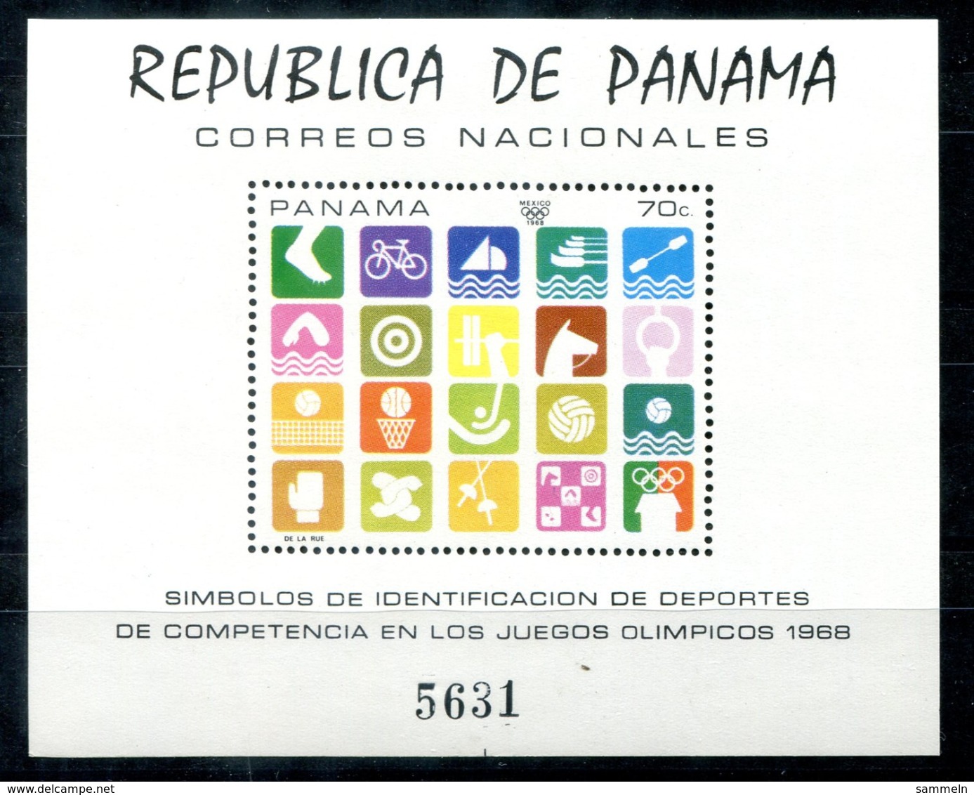 5164 - PANAMA - Block 103 ** -  OLYMPIA / OLYMPICS - Panama