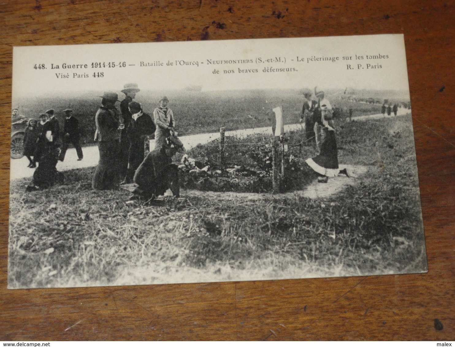 La Guerre De 1914-15-16/ Bataille De L'OURCQ - NEUFMONTIERS - Le Pélerinage Sur Les Tombes De Nos Braves Défenseurs - Other & Unclassified