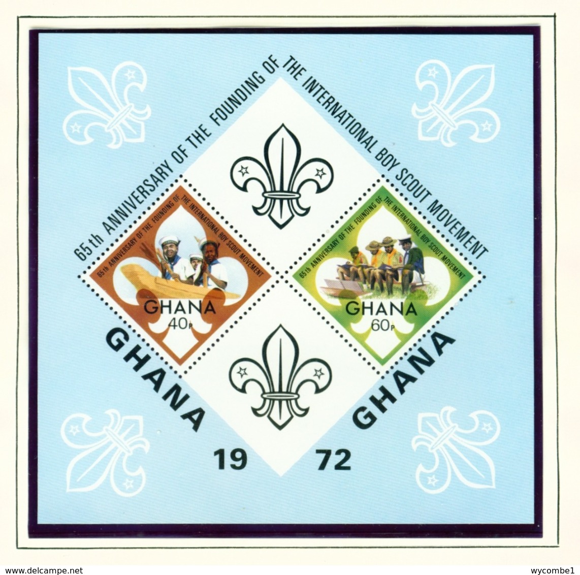GHANA  -  1972 Scouts Miniature Sheet Unmounted/Never Hinged Mint - Ghana (1957-...)