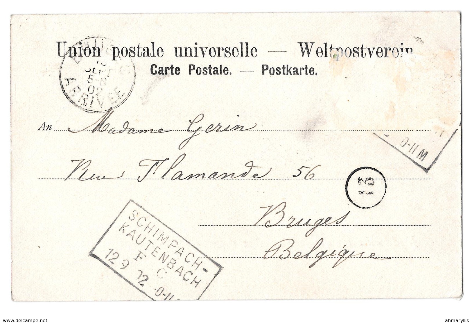 Wiltz Niederwiltz Von Der Plank Aus Gesehen 1902 Cachet Rectangulaire Kautenbach Schimpach - Wiltz