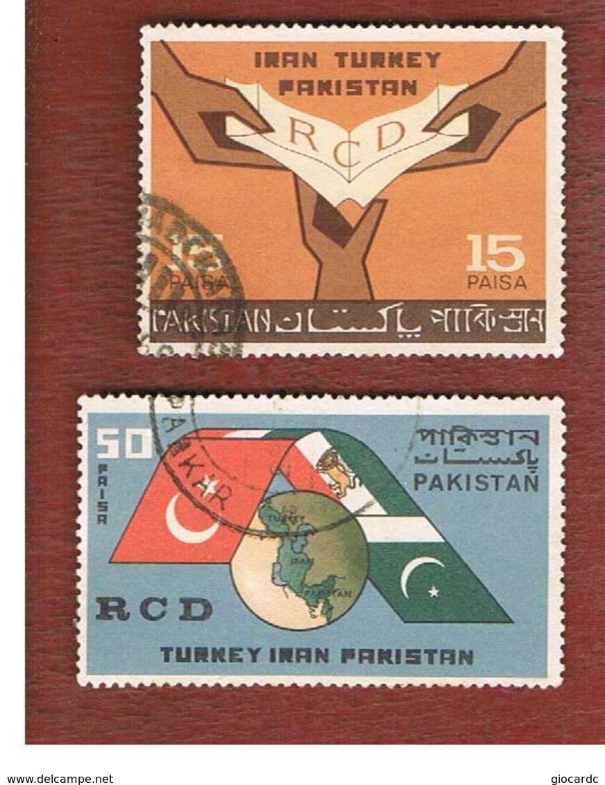 PAKISTAN  -  SG 224.225 -  1964  RCD: CO-OPERATION IRAN TURKEY PAKISTAN (COMPLET SET OF 2) -  USED ° - Pakistan