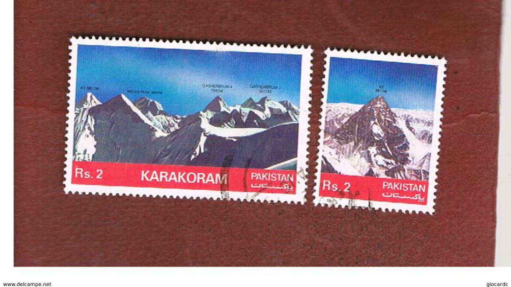 PAKISTAN  -  SG 568.569  -  1981  MOUNTAINS:  KARAKORAM (K2, BROAD PEAK) -  USED ° - Pakistan