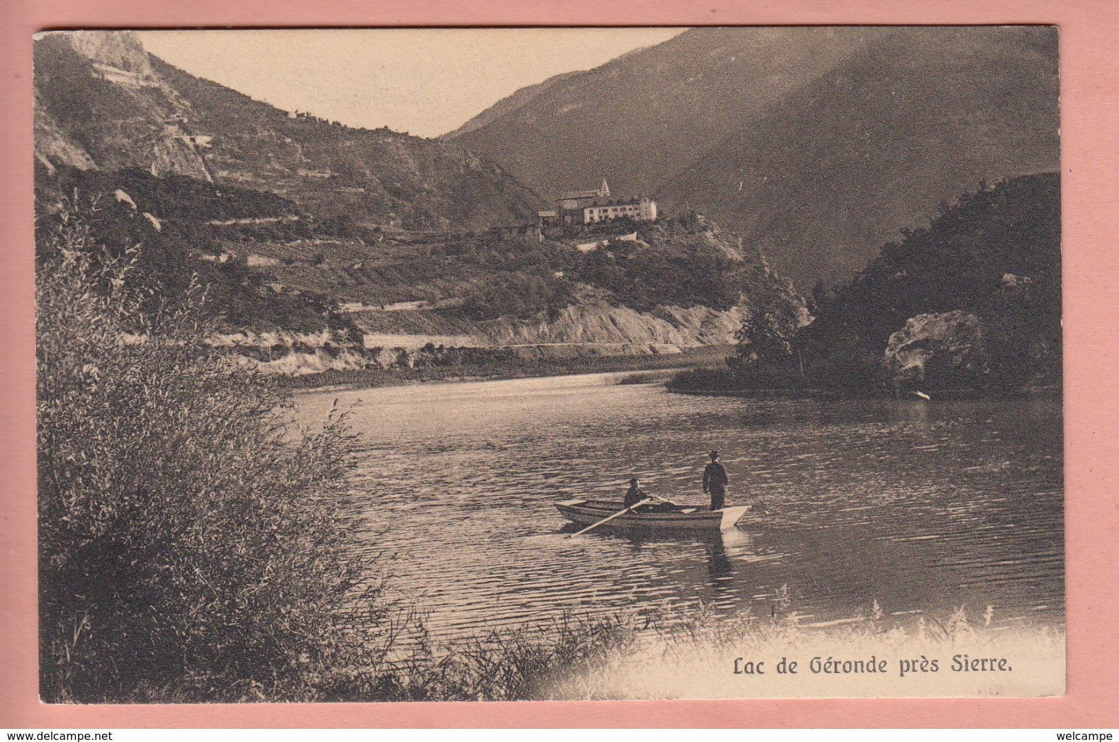 OUDE POSTKAART ZWITSERLAND - SUISSE -  LAC DE GERONDE - SIERRE - Sierre