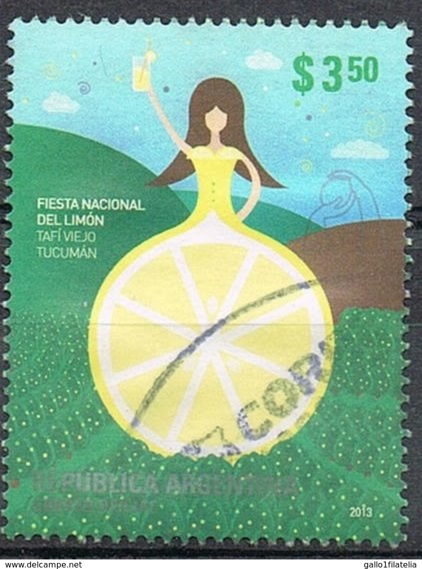 2013 - ARGENTINA - FESTA DEL LIMONE / LEMON FESTIVAL - USATO / USED. - Oblitérés