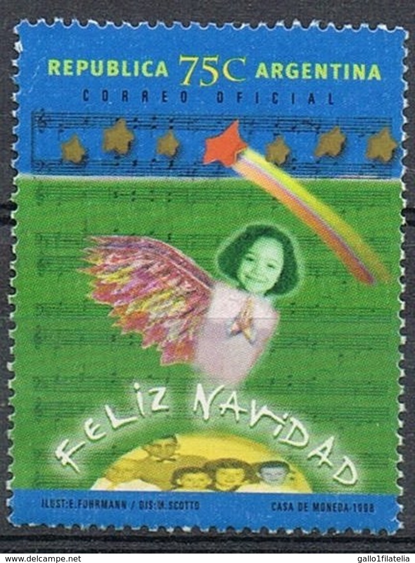 1998 - ARGENTINA - NATALE / CHRISTMAS - USATO / USED. - Usados