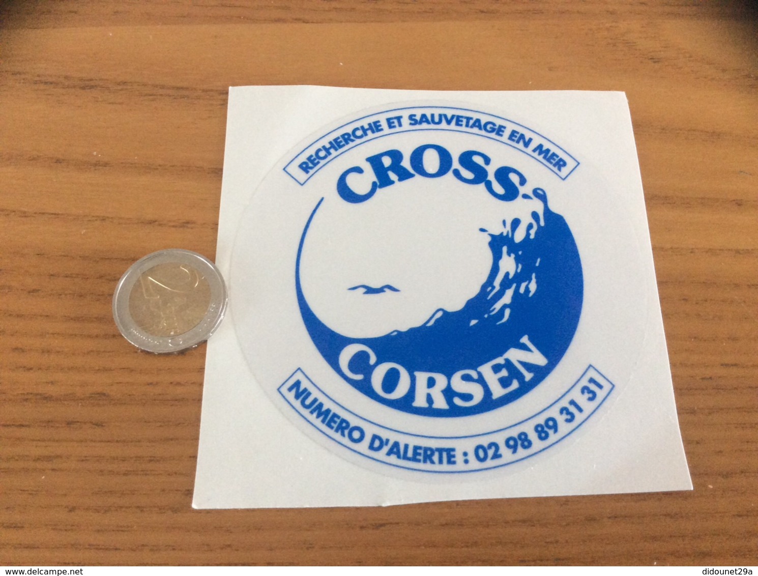 AUTOCOLLANT, Sticker «RECHERCHE ET SAUVETAGE EN MER - CROSS CORSEN» (Marine, Bretagne) - Adesivi