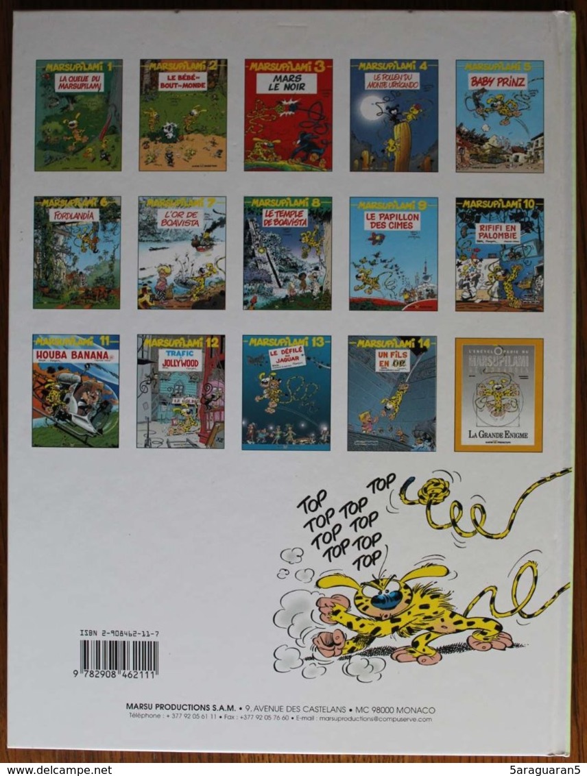 BD MARSUPILAMI - 3 - Mars Le Noir - Rééd. 2000 - Marsupilami