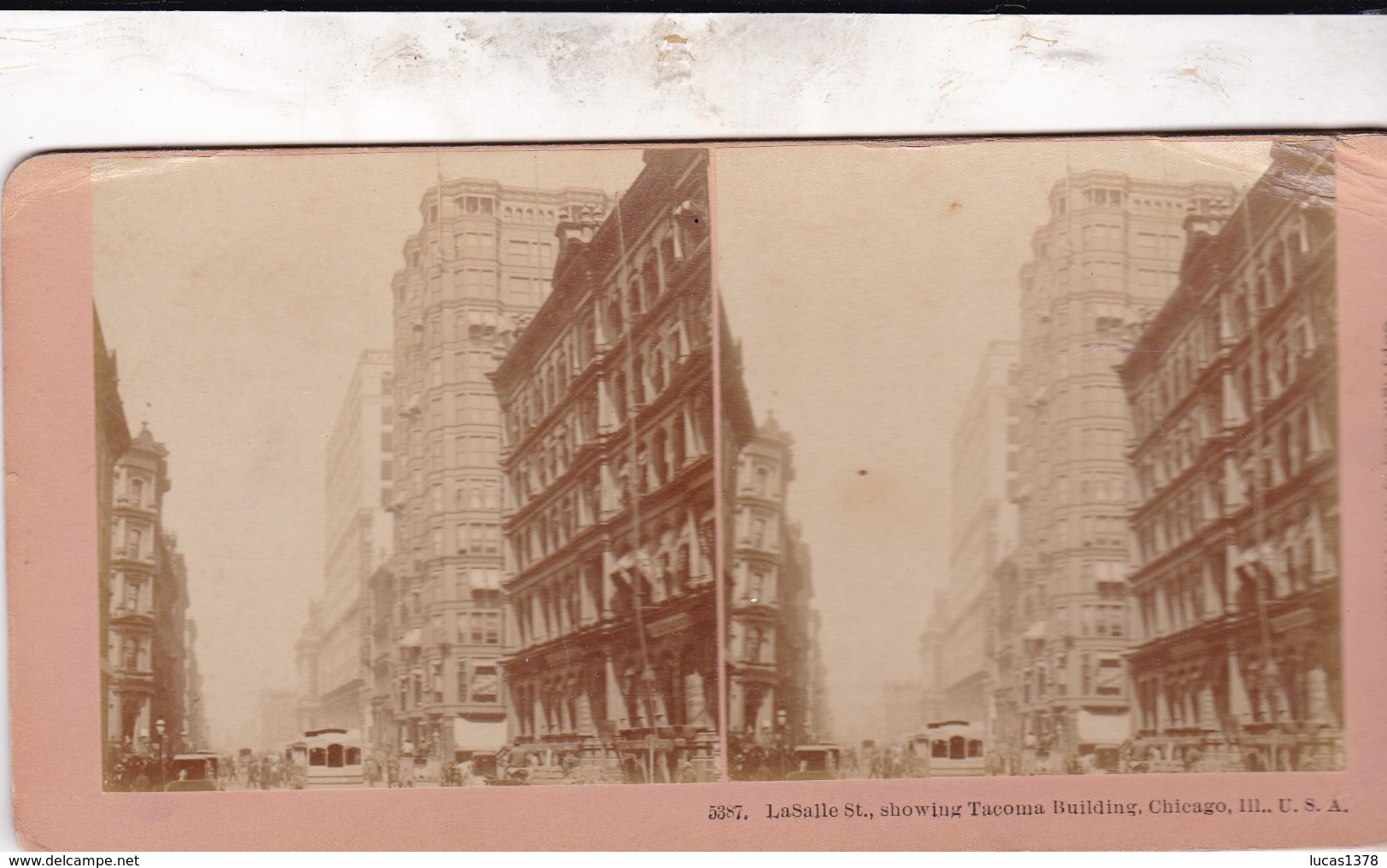 1890 / KILBURN  5387 / CHICAGO / LASALLE STREET / TACOMA BUILDING - Photos Stéréoscopiques