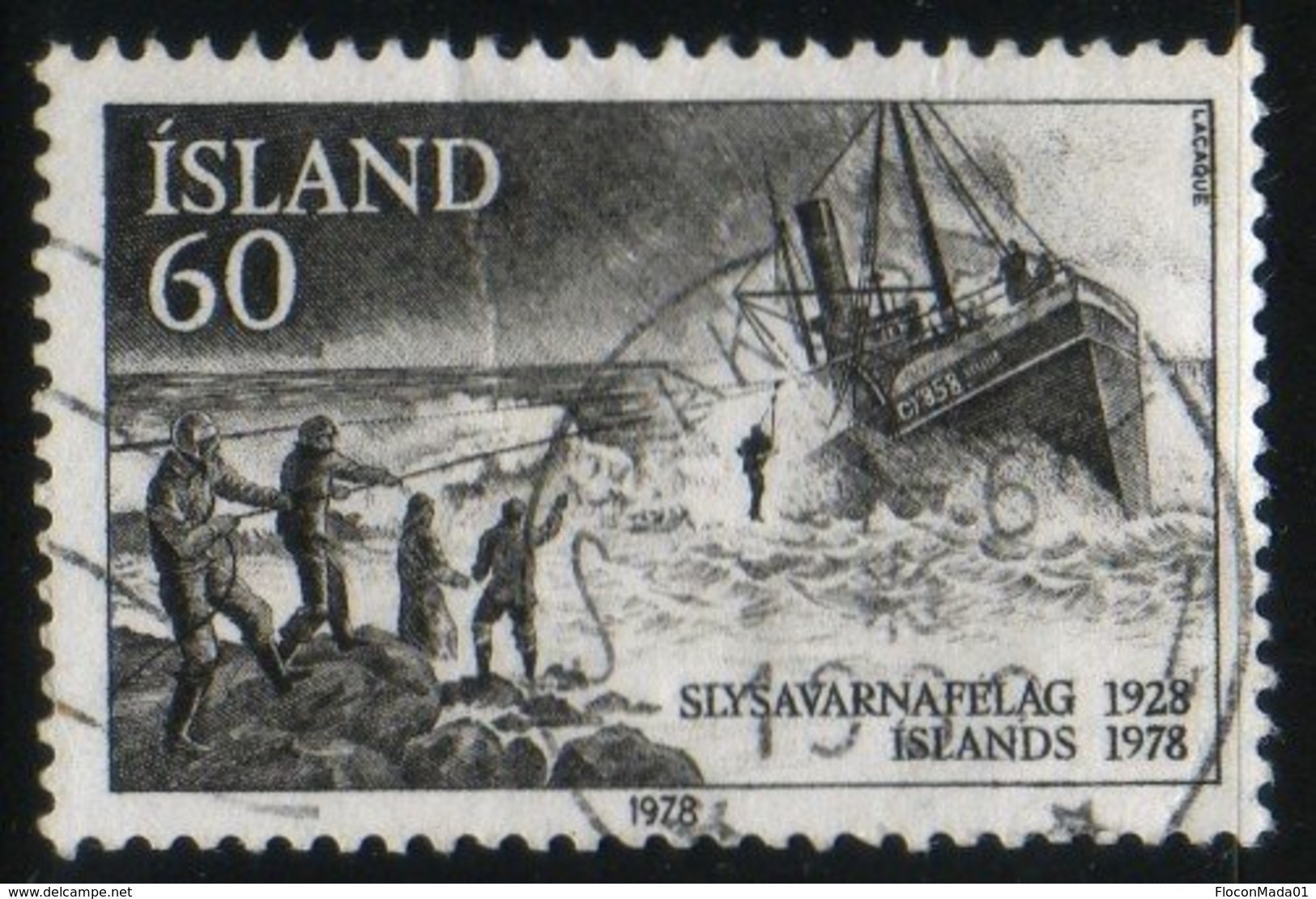 Islande 1978 Rescue Boat Bateau De Sauvetage En Mer Slyavarnafelag 1928 1978    N° 536    Oblitéré  TB - Gebraucht