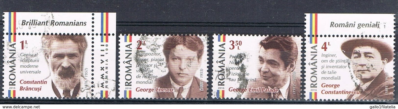 2016 - ROMANIA - PERSONAGGI FAMOSI - FAMOUS PEOPLE. USATO / USED. - Usati