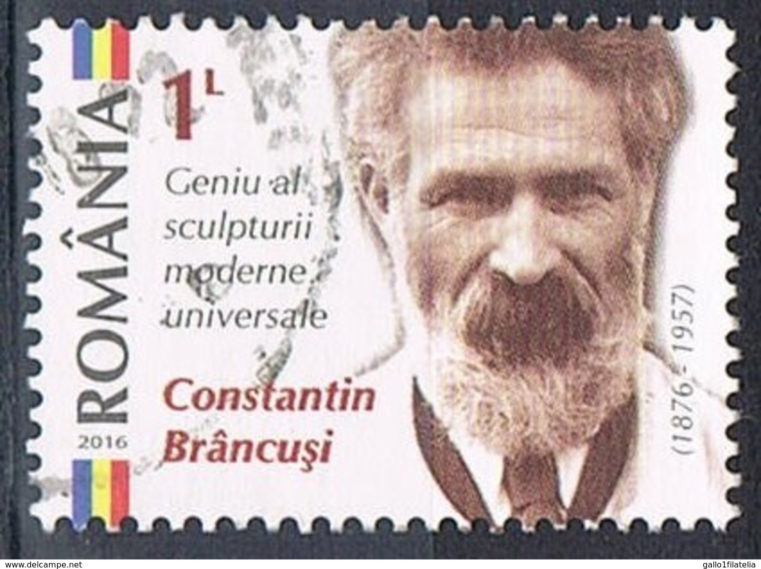 2016 - ROMANIA - PERSONAGGI FAMOSI - FAMOUS PEOPLE / CONSTANTIN BRANCUSI. USATO / USED. - Used Stamps