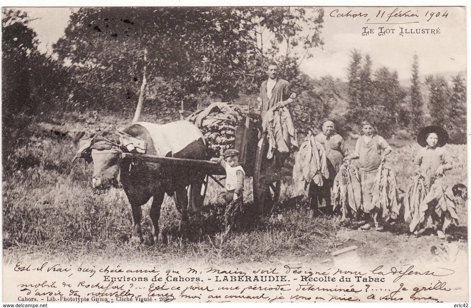 46 Environs De Cahors LABERAUDIE **Récolte Du Tabac** - Andere & Zonder Classificatie