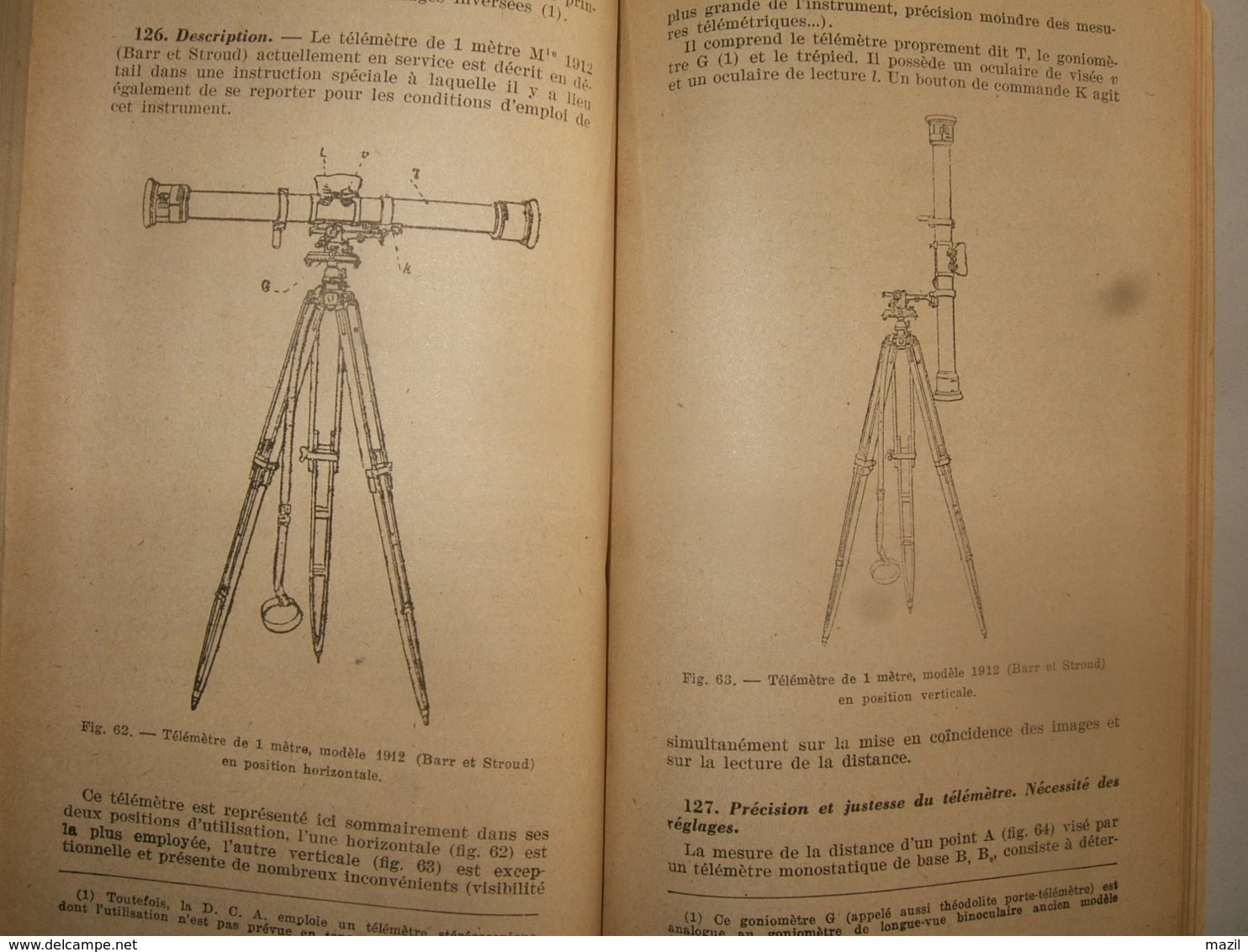 Artillerie  : Manuel De Topographie   1937 - Autres & Non Classés