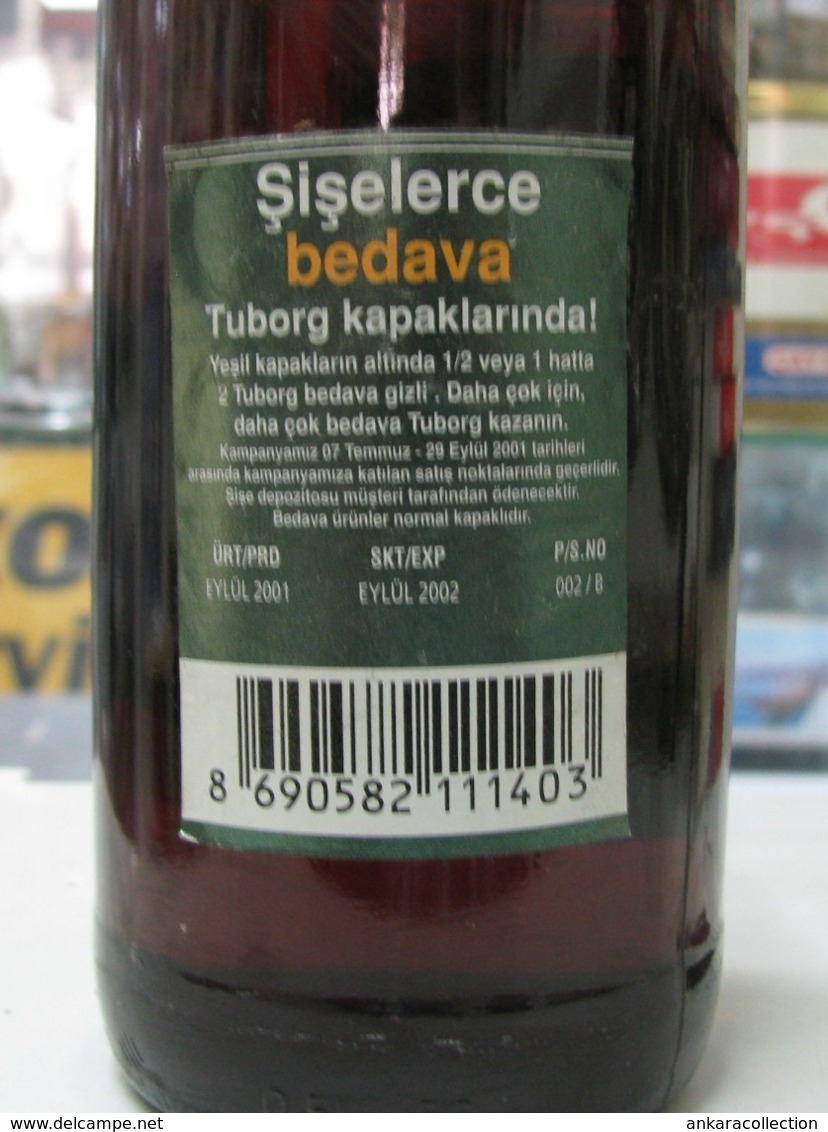 AC - TUBORG BEER VINTAGE BOTTLE Production Date : September 2001 Expiry Date : September 2002 FROM TURKEY FOR SECURITY - Bière