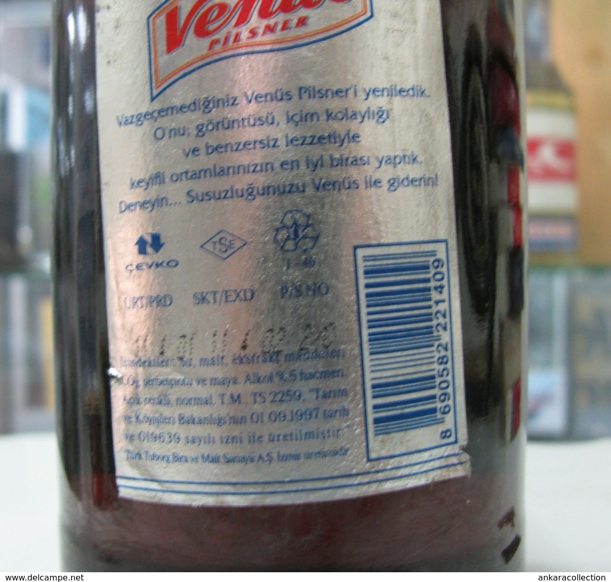 AC - VENUS BEER VINTAGE BOTTLE Production Date : 11 April 2001 Expiry Date : 11 April 2002 FROM TURKEY FOR SECURITY REAS - Bier