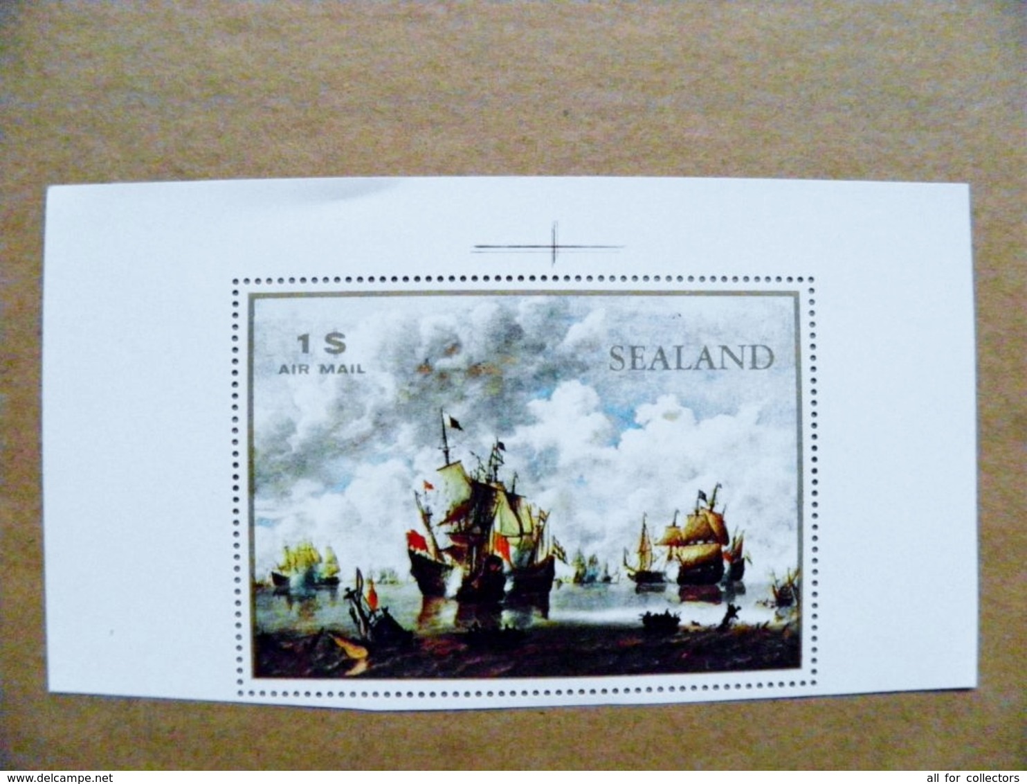 Proof Printing Post Stamps Sealand $1 Art Painting Ships - Sin Clasificación