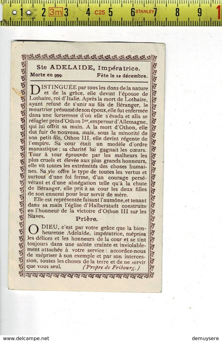 MAP 047 - SANCTA ADELAIS - SAINTE ADELAIDE - Santini