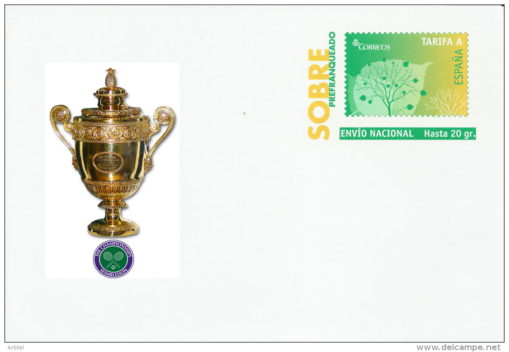 WIMBLEDON TENNIS ON SPAIN STATIONERY COVER THIS IS A PRIVATE PRINT - Tennis