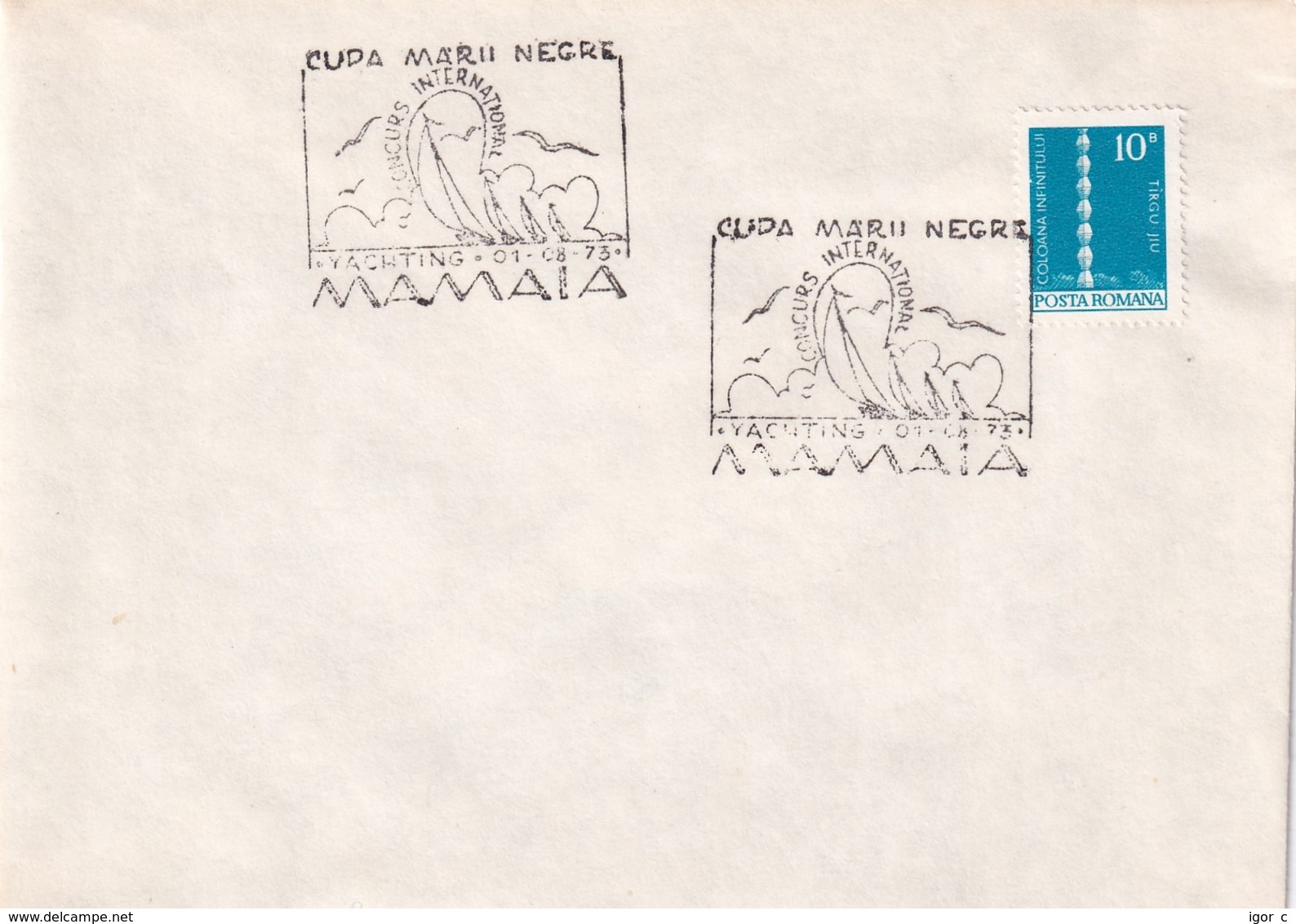 Romania 1973 Cover: Sailing , Segeln; Voile; Vela; Copa Marii Negre; International Yachting Concurs - Sailing