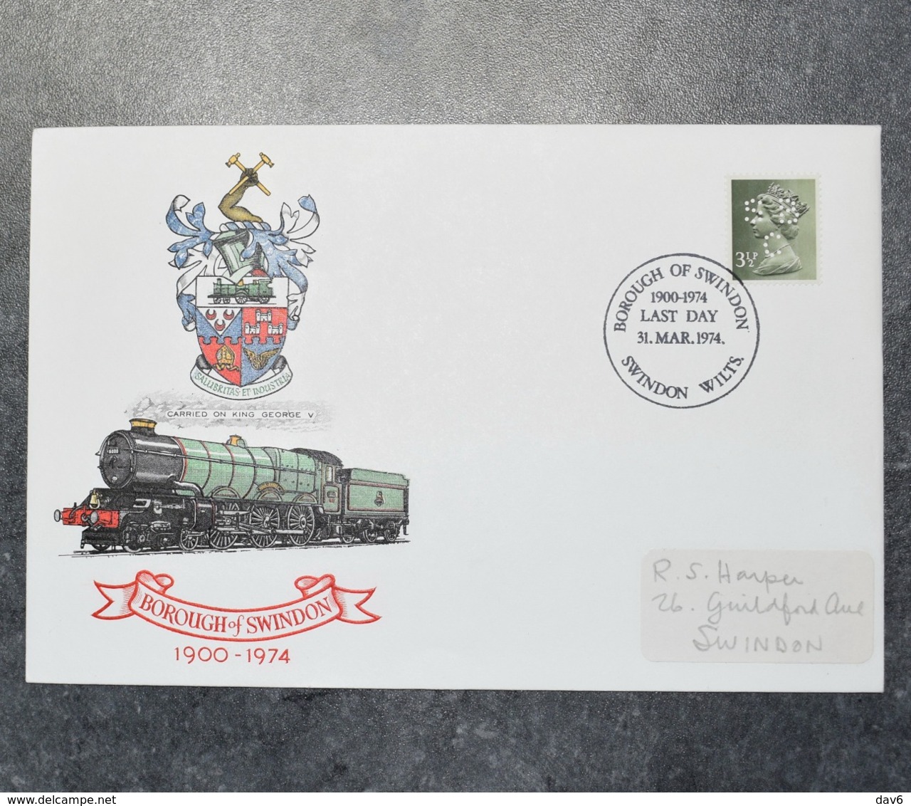 GB STAMPS   FDC  DEFINITIVES  1974  Perfin  ~~L@@K~~ - Storia Postale