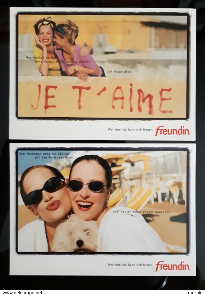 Freundin Lot De 2 Carte Postale - Publicidad