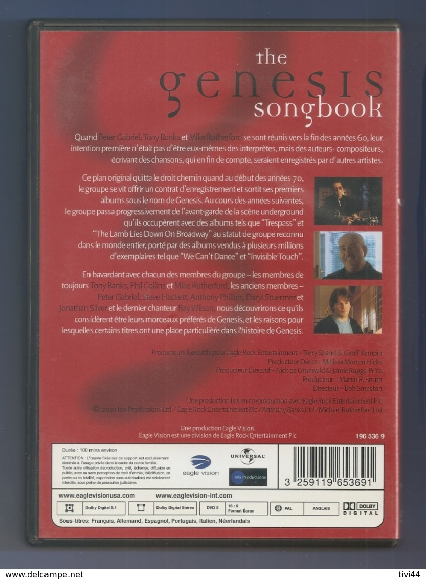 DVD GENESIS - SONGBOOK - Konzerte & Musik